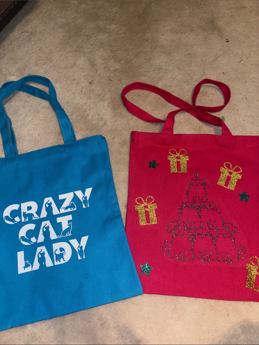 Blue 'Crazy Cat Lady' Tote Bag - Unbranded